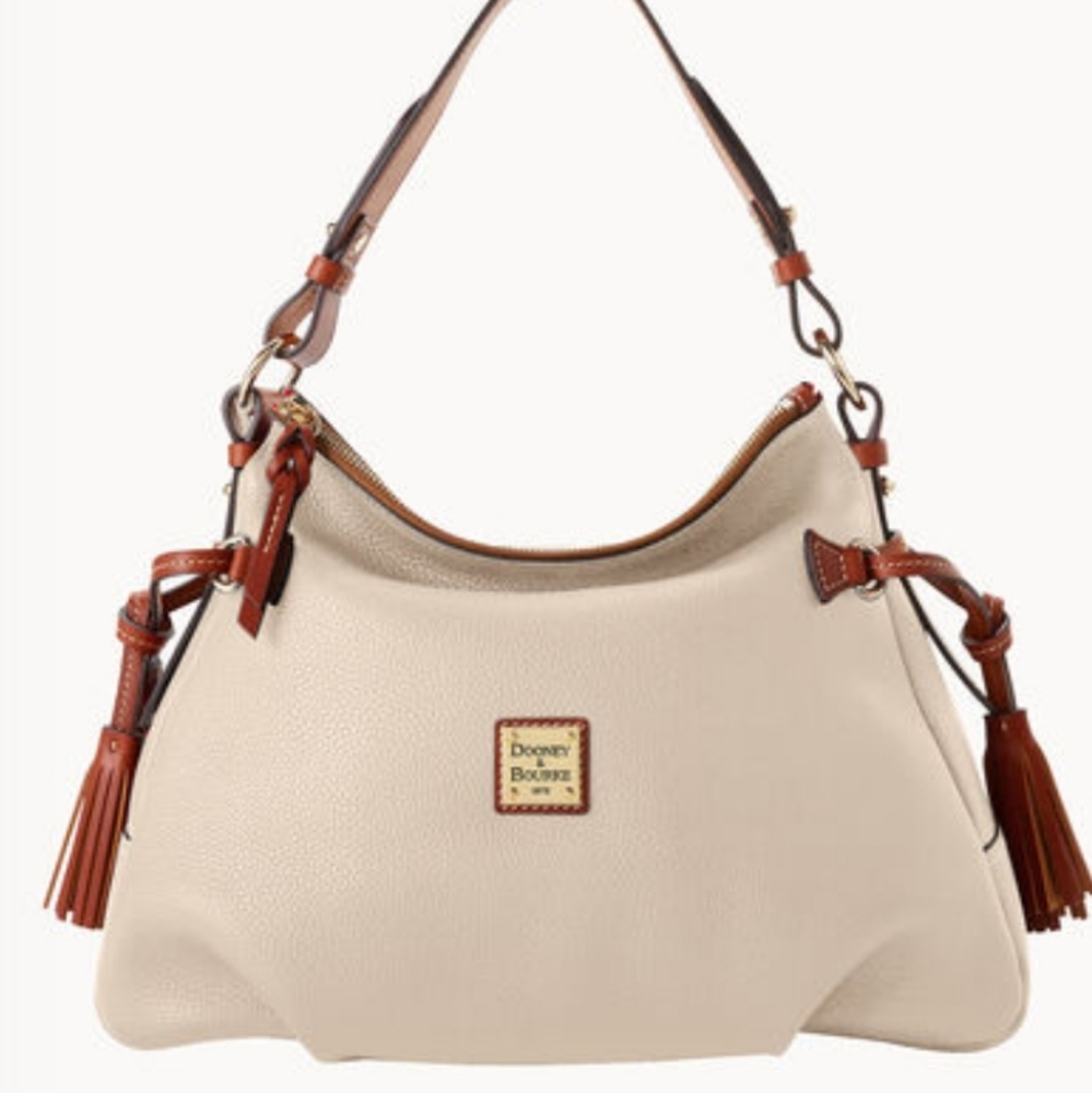Dooney & Bourke Tan Pebble Grain Hobo Bag Brand New